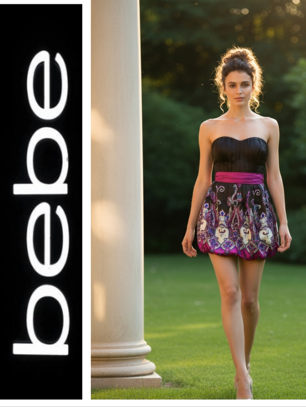 Bebe 100% Silk Dress